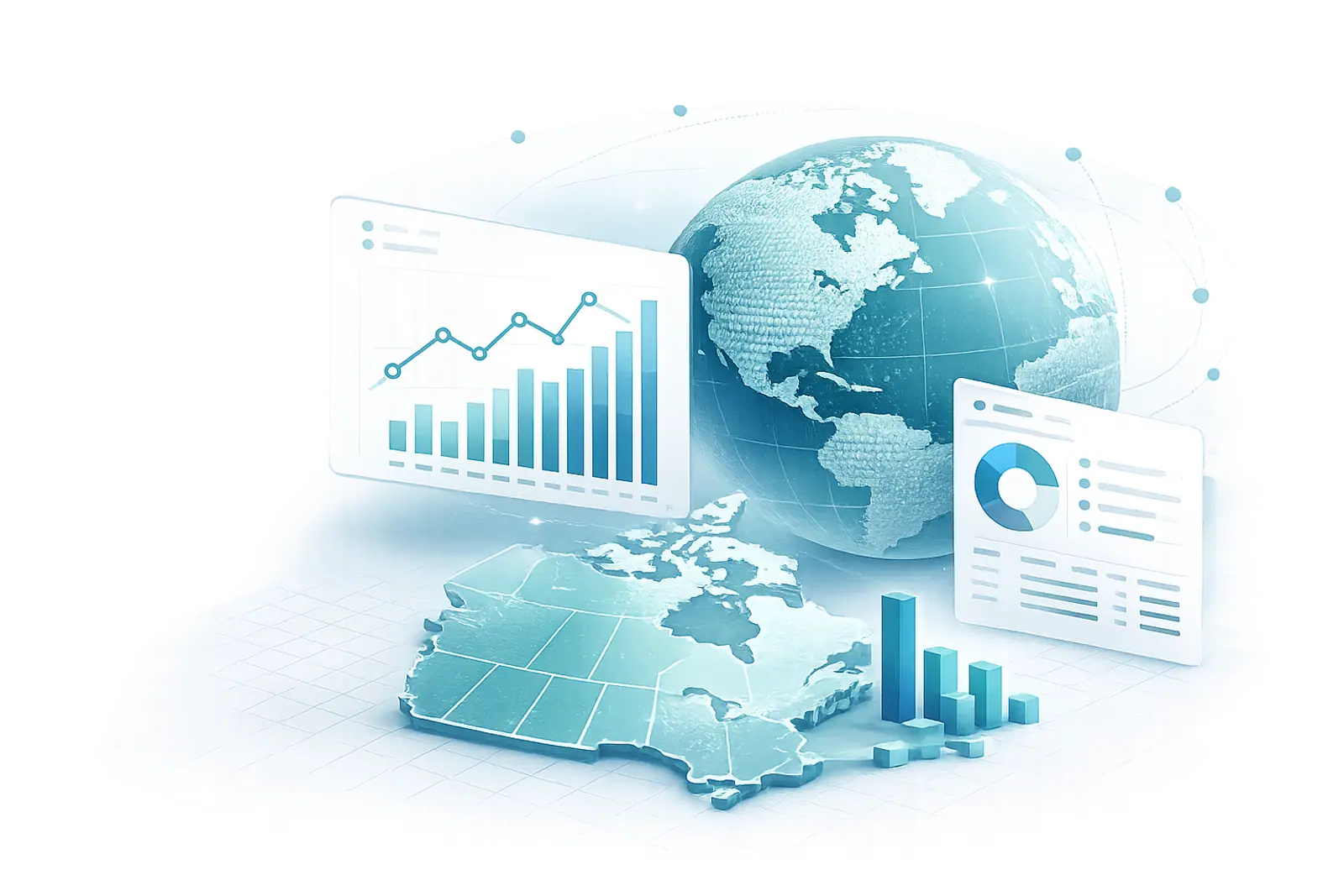 Illustration representing interactive public data analytics